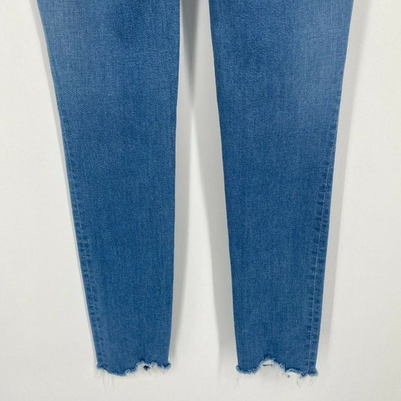 Rag & Bone Ankle Skinny Jeans Womens 26 Mid Rise Stretch Crop Raw Hem Denim Blue - Picture 8 of 12